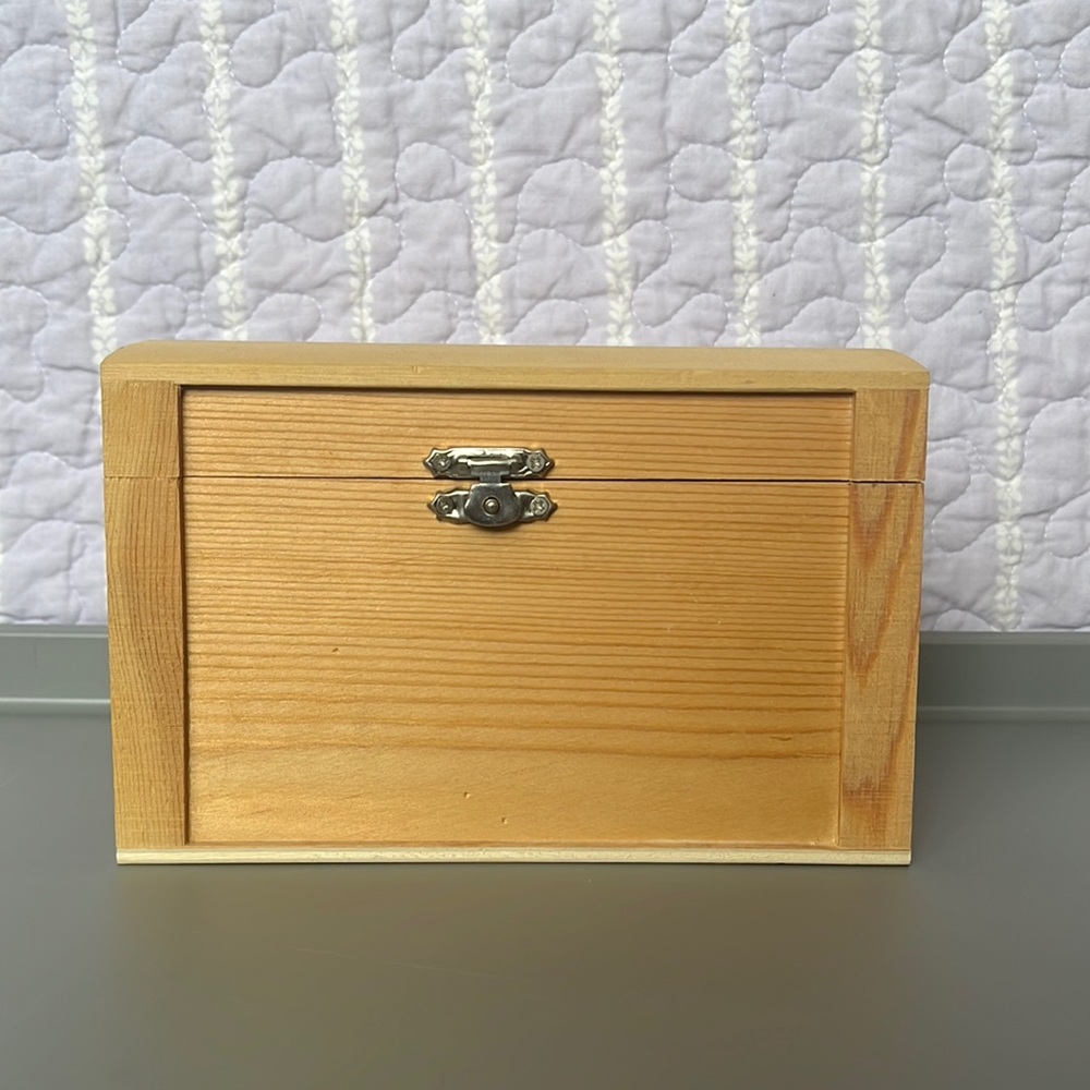 Nicole Crafts Unfinished Wooden Chest/Box